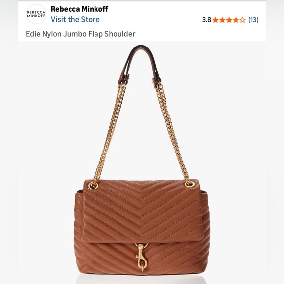 Rebecca Minkoff Brown Quilted Shoulder Bag with Gold Chain - Picture 3 of 3